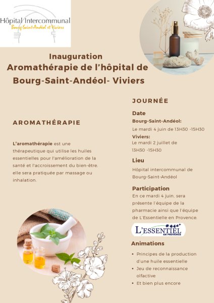 Inauguration du Service d'Aromathérapie a Bourg-Saint-Andéol